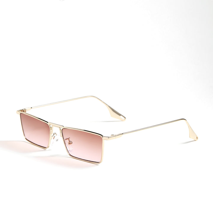Dame elegant geometrisk solbrille med stilig metallramme Skanto