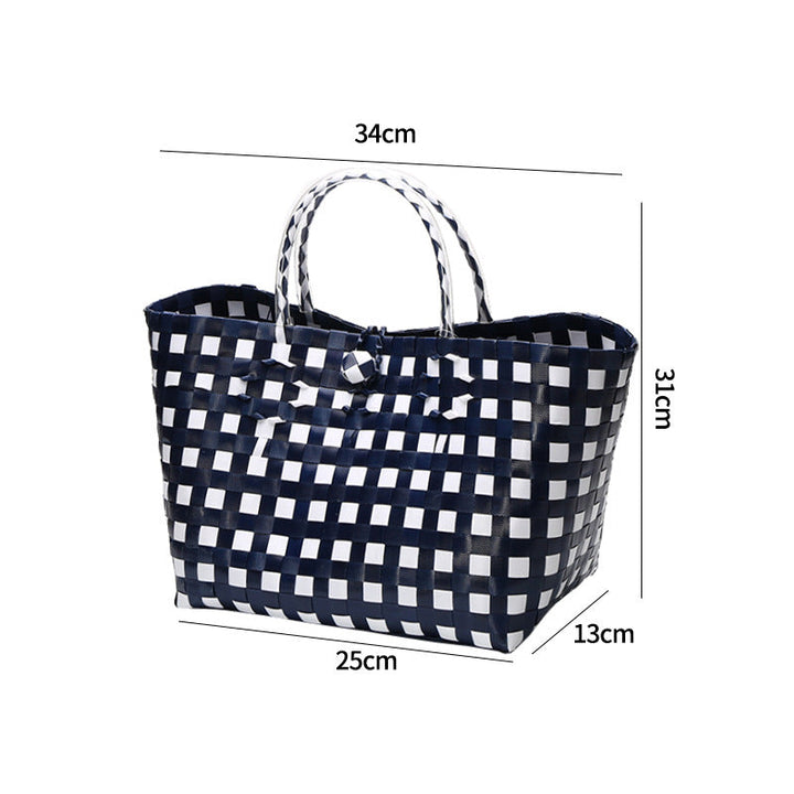 Stor kapasitet vevd handlebag Skanto