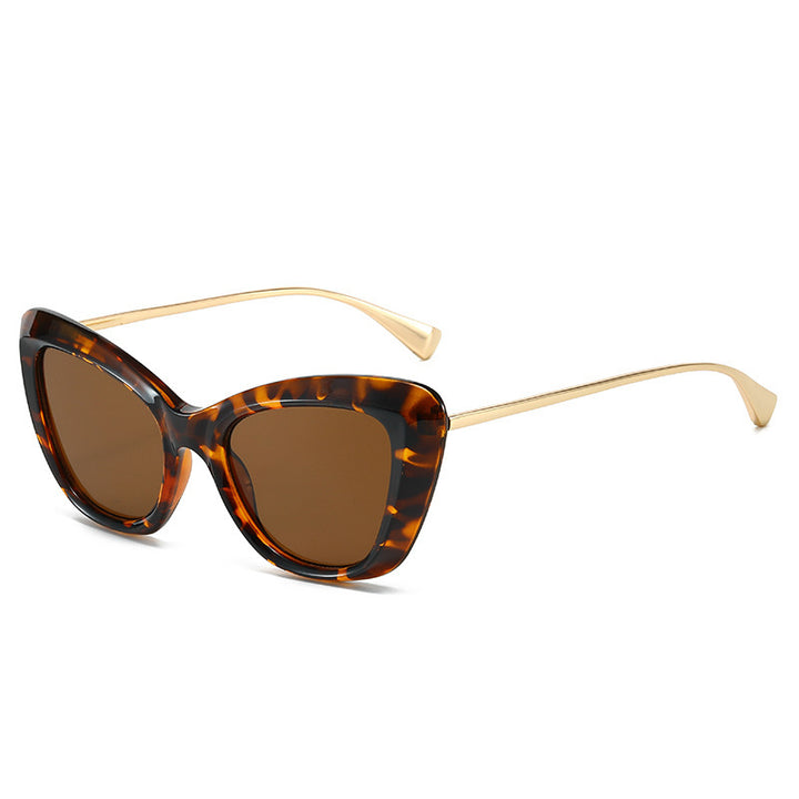 Dame Cat-Eye solbriller med elegant metallramme Skanto