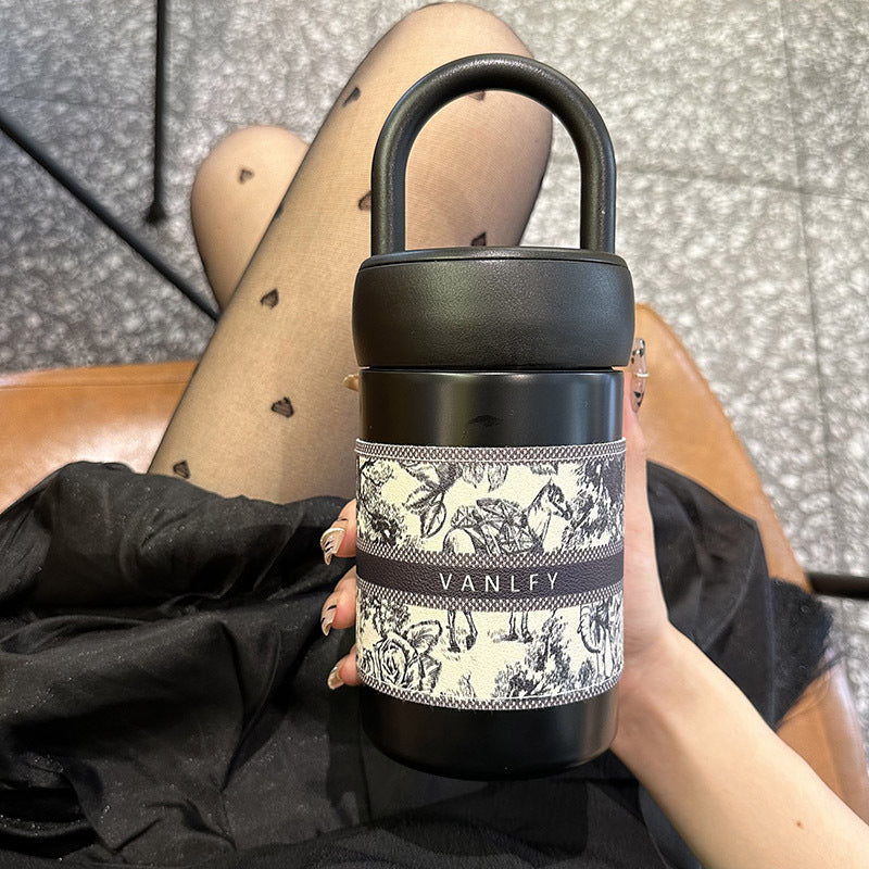 Damen stilvoller Thermobecher mit praktischem Tragegriff Skanto