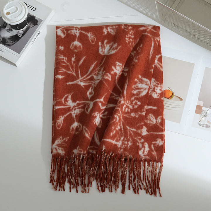 Dame Floral mønsteret skjerf Skanto