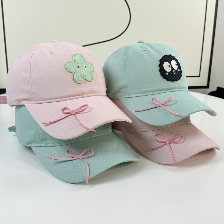 Kvinnes Justerbar Brodert Sløyfe Caps Skanto