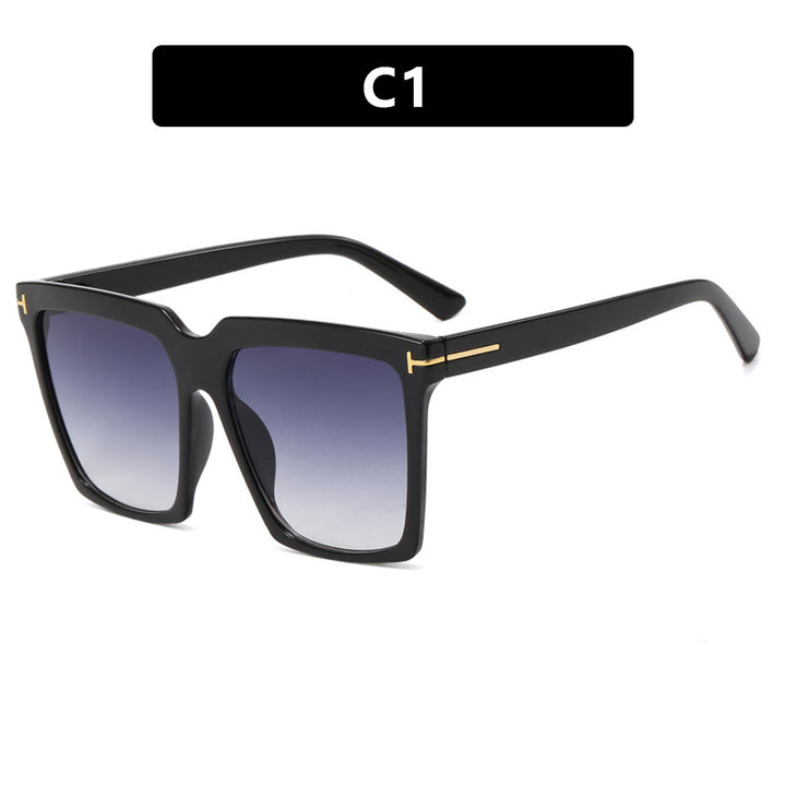 Women's square sunglasses with elegant metal accent Skanto