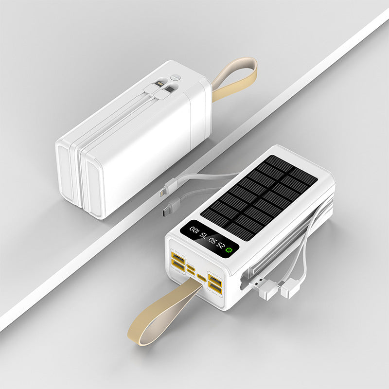 Solar-Powerbank med integrerte ladeporter og digital skjerm Skanto