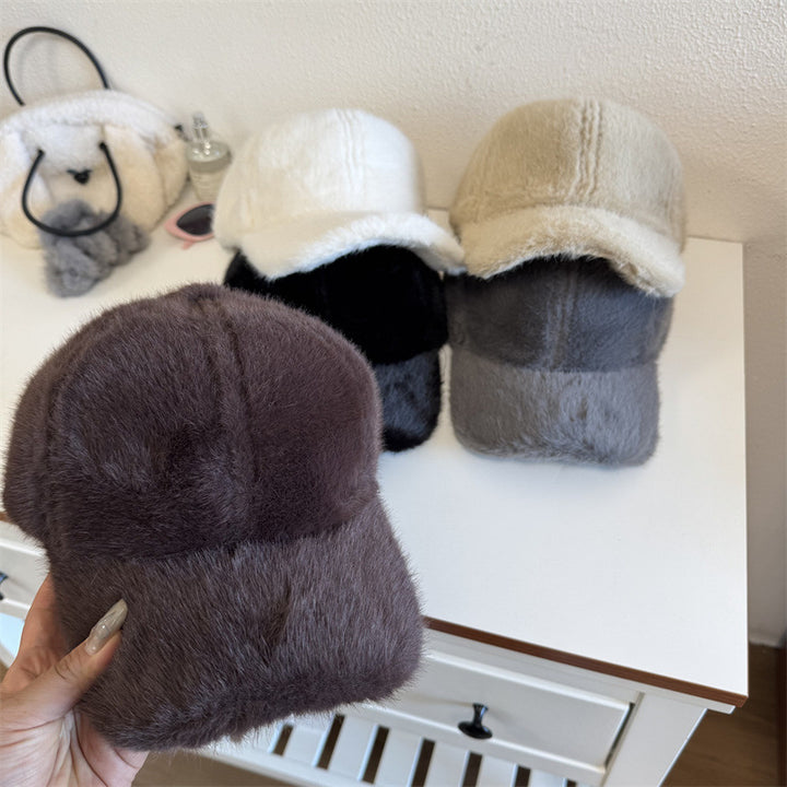 Unisex Plüsch Fuskepels Baseball Caps Skanto