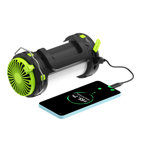 Bærbar oppladbar LED-lanterne med innebygd power bank Skanto