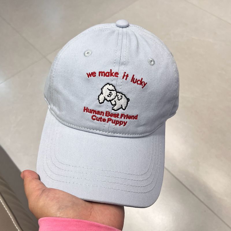 Herre Casual Brodert Valp Design Baseball Caps Skanto