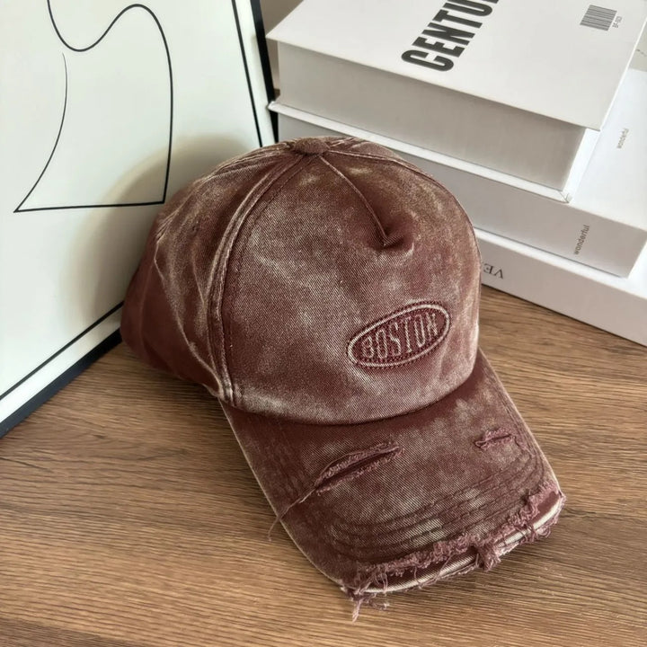 Men's Distressed Denim Effekt Baseball Cap Skanto
