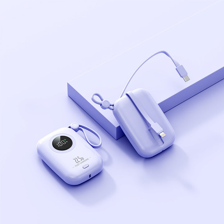 Powerbank med digitalt display fra Skanto