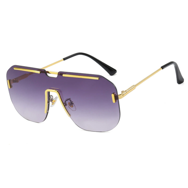 Dame geometrisk solbrille med stilramme i metall og UV-beskyttelse Skanto