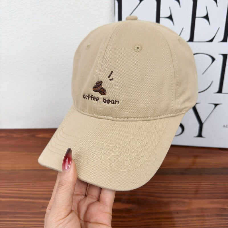 Kvinne Brodert Kaffe Bønne Baseball Cap Skanto