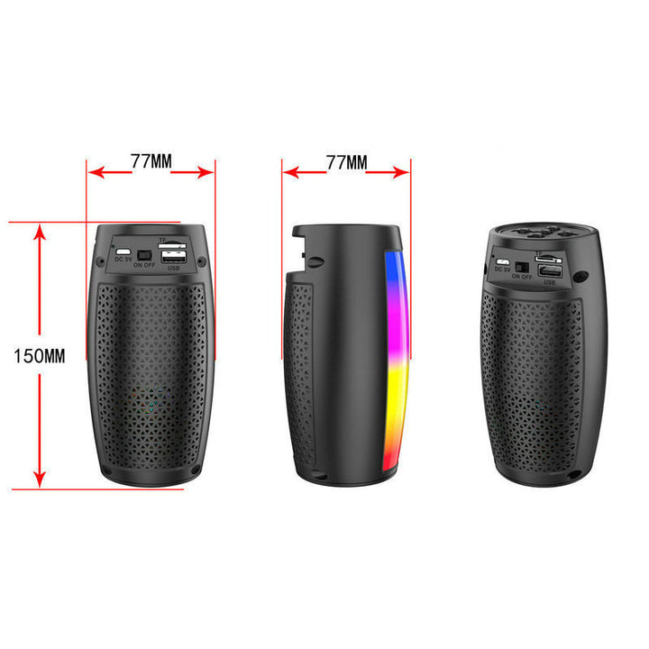 Dame multifunksjonell Bluetooth-høyttaler med LED-lyseffekter Skanto