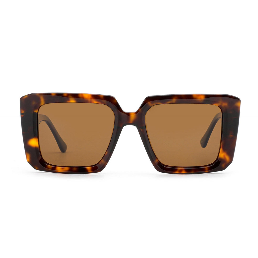Damen oversized solbrille med unik kvadratisk ramme Skanto