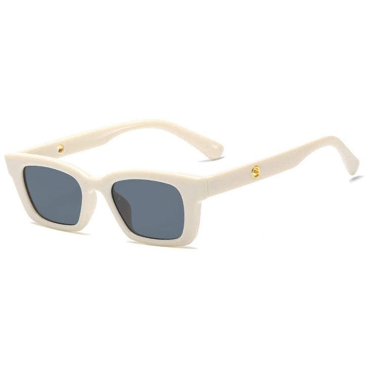 Dame trendy firkantet solbrille i vintage-stil Skanto