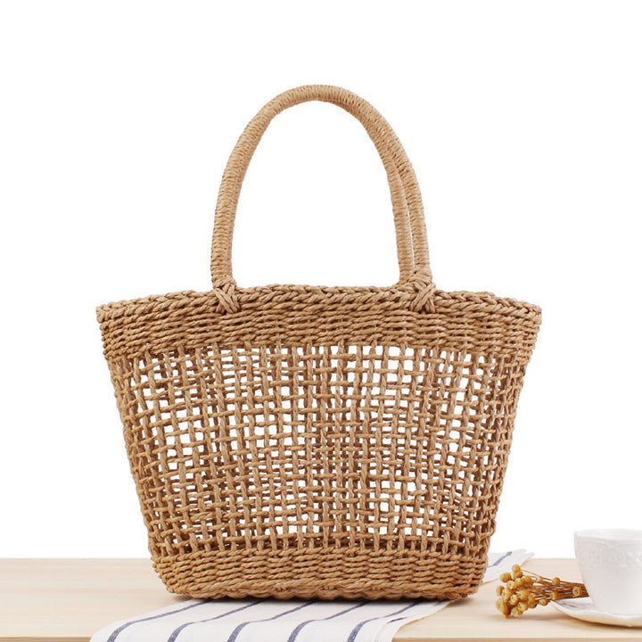 Hand-knotted basket bag in Scandinavian style Skanto