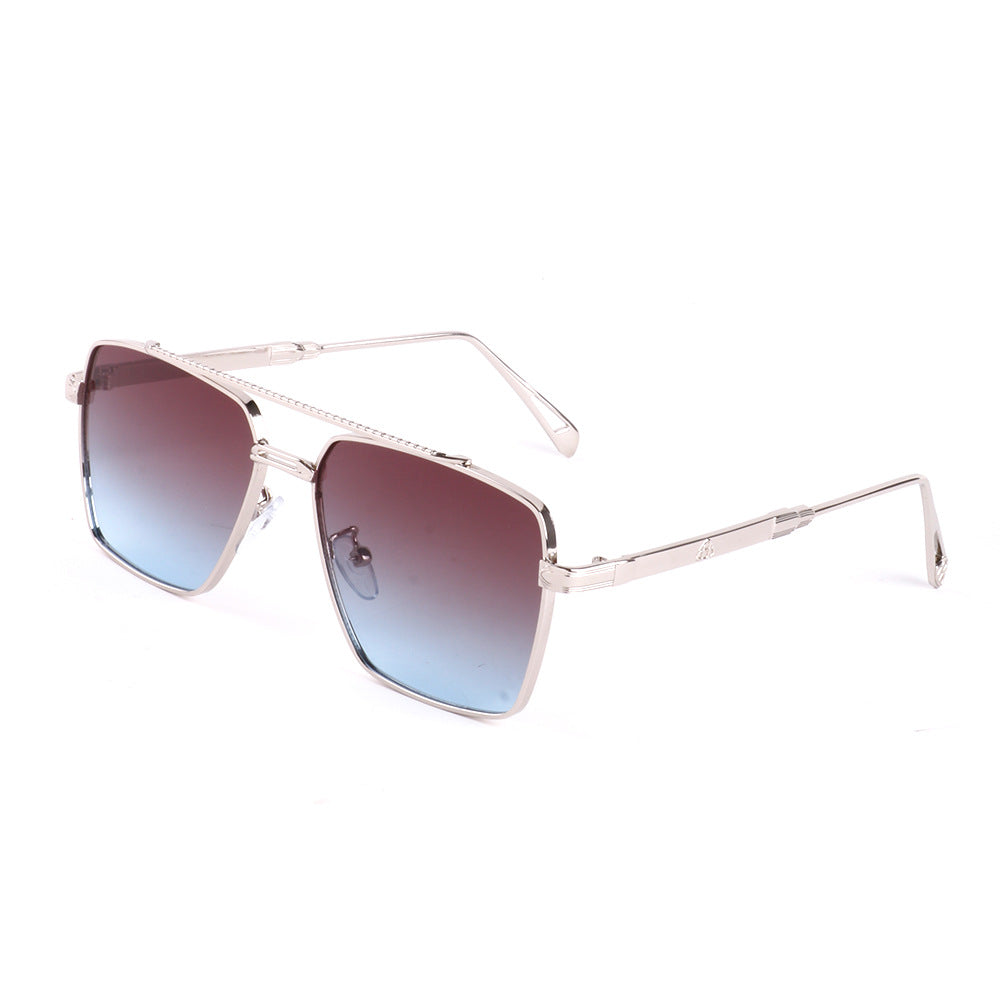 Dame oversized solbriller med elegant metallramme Skanto