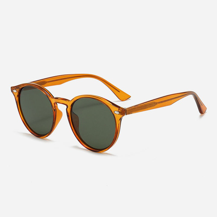Dame Stilfull rund solbrille Skanto