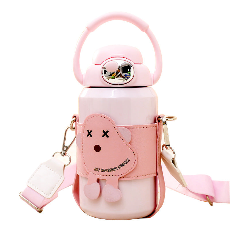 Dame Isolert Drikkeflaske med praktisk bæresystem og søtt design Skanto