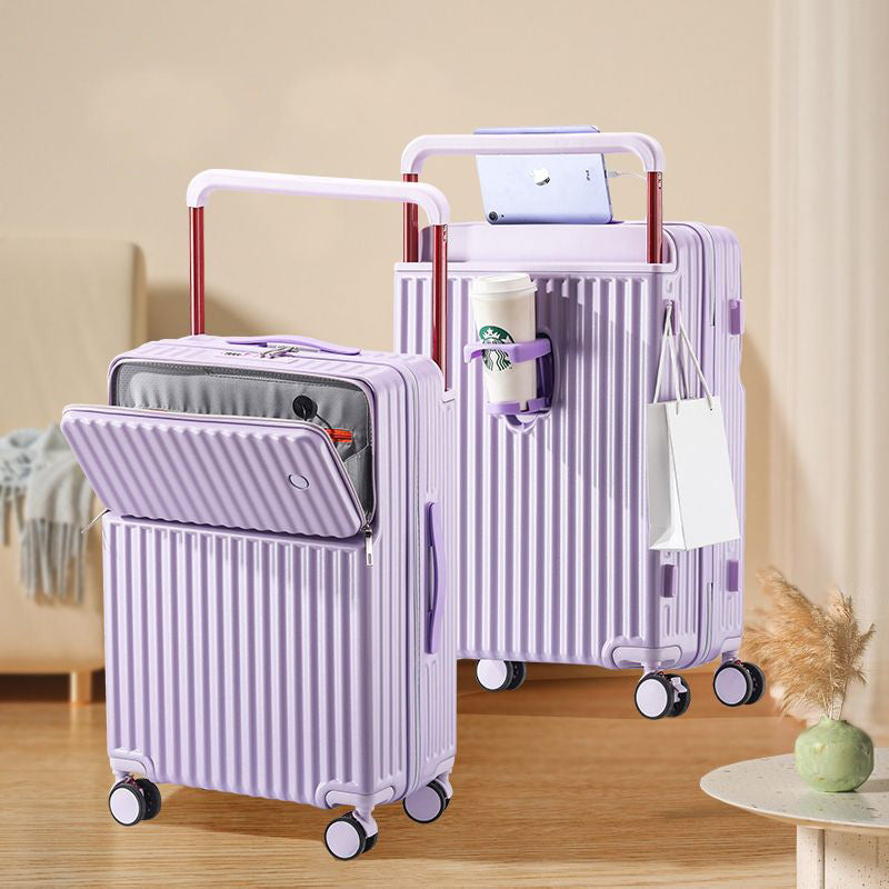 Unisex Multi-Compartment Rolling Hard-Shell Bagasje med Integrert Ladeport Skanto