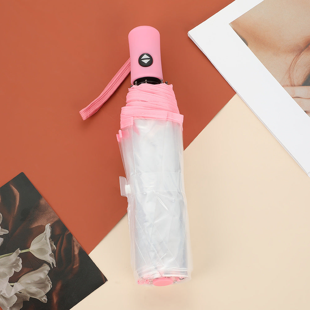 Unisex Automatisk Gjennomsiktig Paraply Skanto