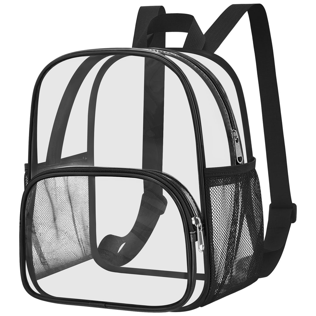 Unisex transparent hverdagsryggsekk med forsterket bunn og pustende stropper Skanto