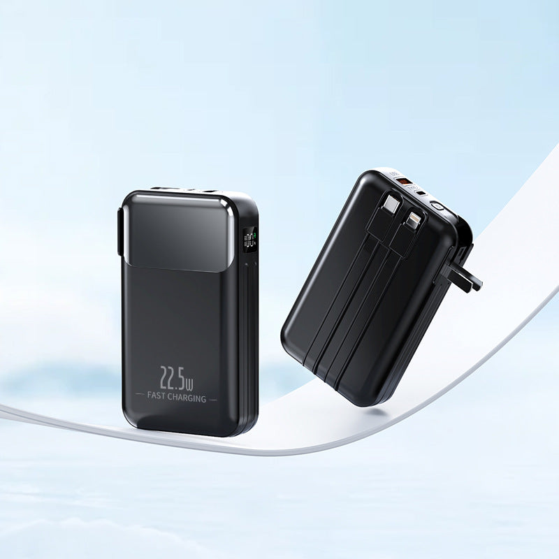 Høyytelses powerbank med integrert hurtiglader Skanto