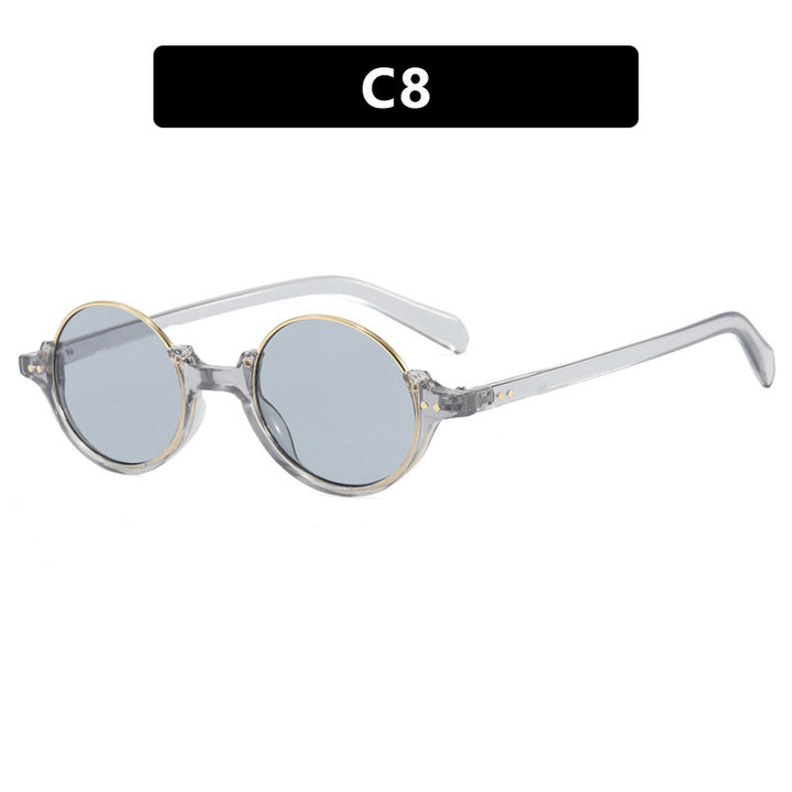 Women's round sunglasses with elegant plastic-coated frame Skanto