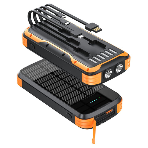 Solar Powerbank med integrert LED-lys og flere ladeporter Skanto