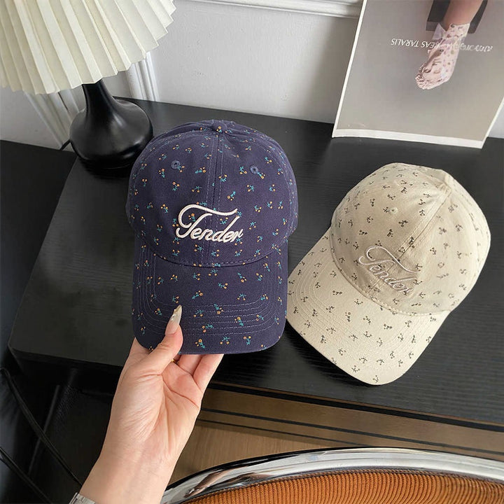Kvinners trendy blomstret trykt baseballcaps Skanto