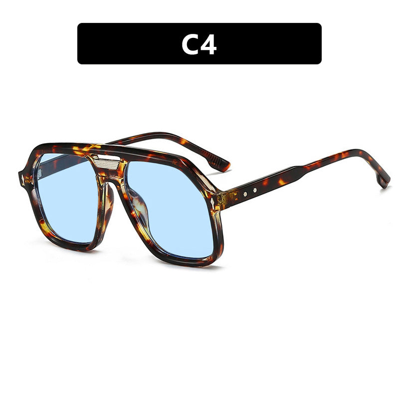Women's oversized sunglasses with polygonal frame and UV protection Skanto