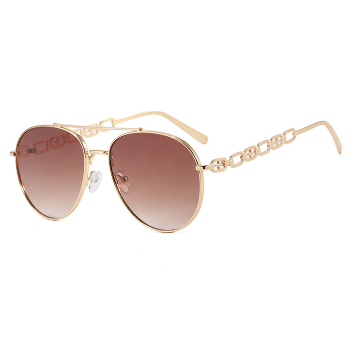 Women's eye-catching sunglasses with luxurious chain detail and polarized lenses Skanto