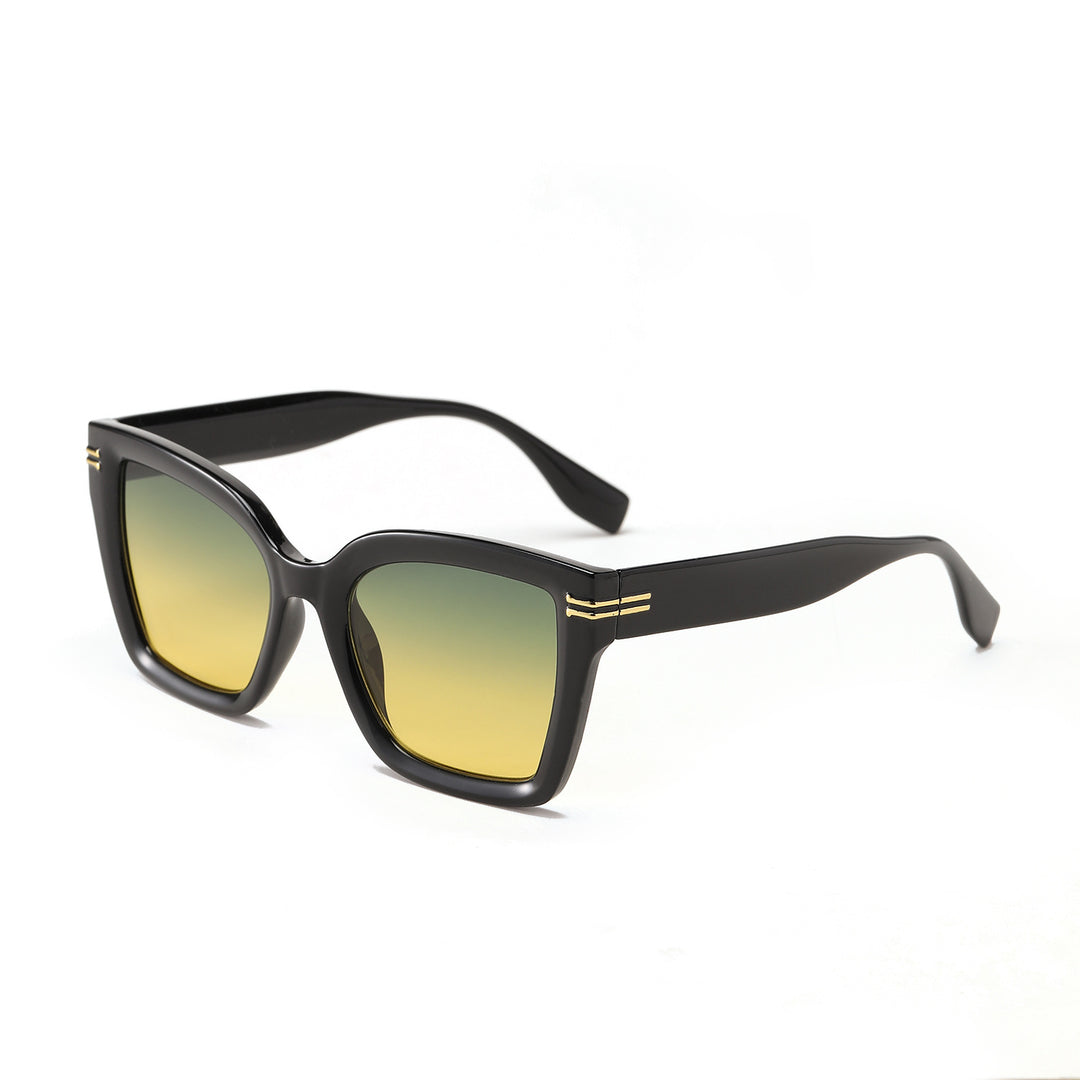 Damer trendy kvadratisk solbrille med elegant ramme Skanto