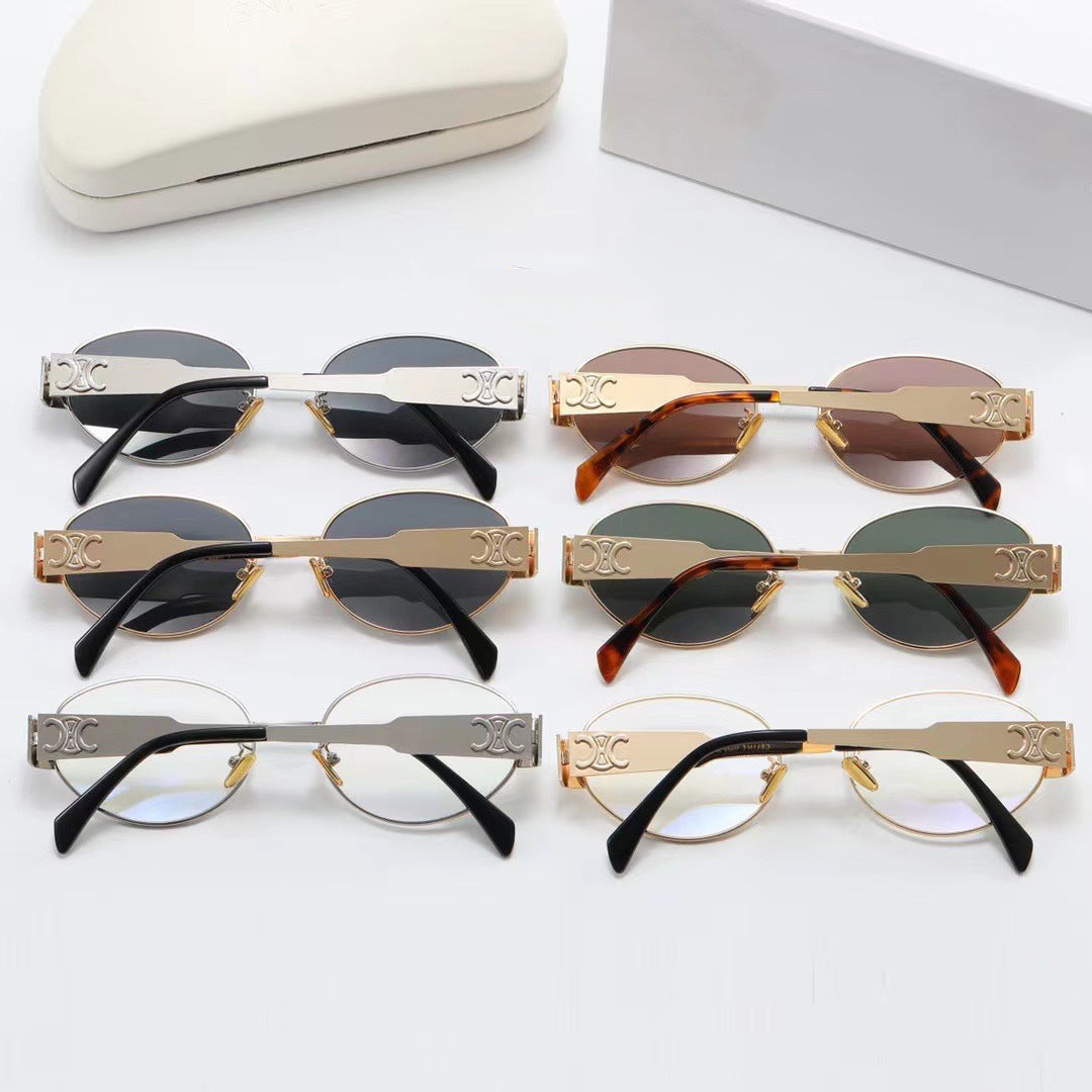 Dame eksklusiv ovalformet designer-solbrille Skanto