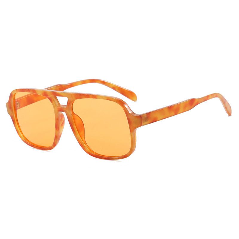 Women's modern square sunglasses with stylish transparent frame Skanto
