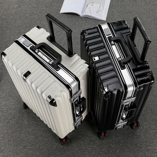 Hardplasttrolley med integrert USB-ladeport og multifunksjonell lagring Skanto