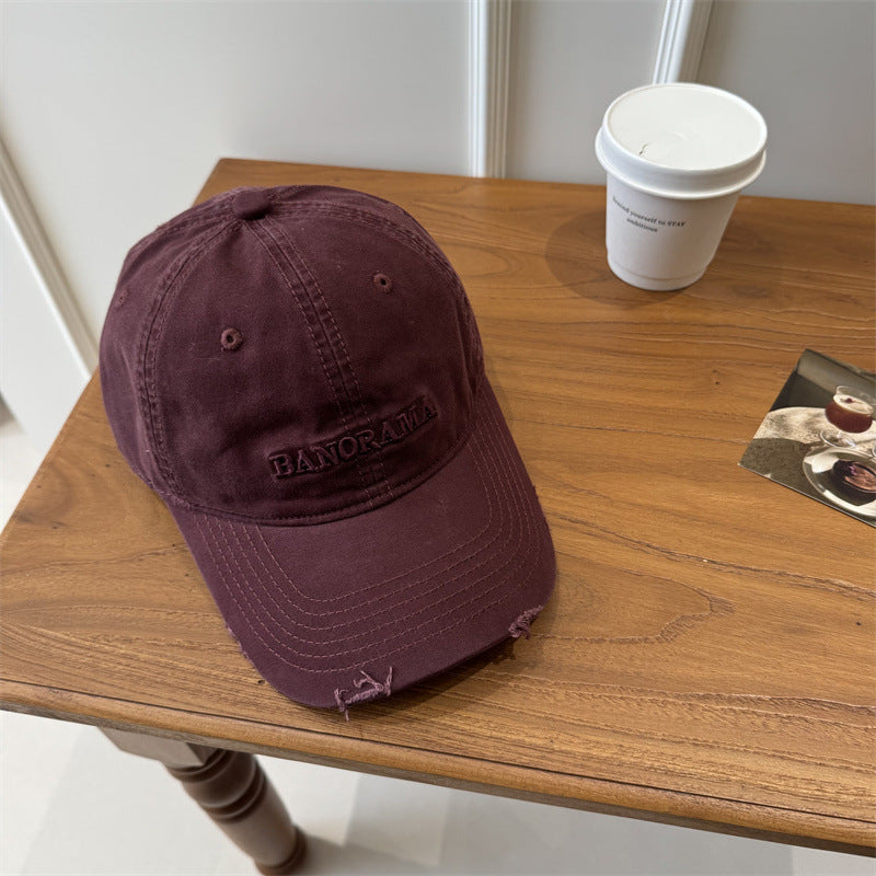Menns Slittet Stoff Baseball Caps Skanto