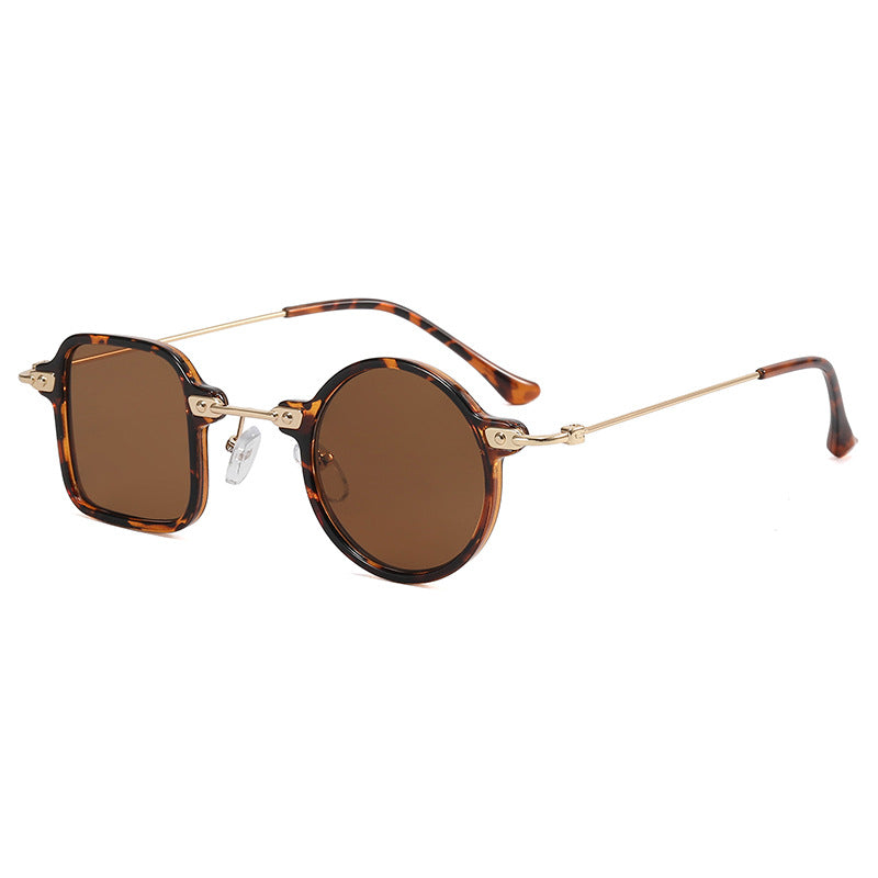 Dame elegant rund hybridbrille med kvadratisk design Skanto
