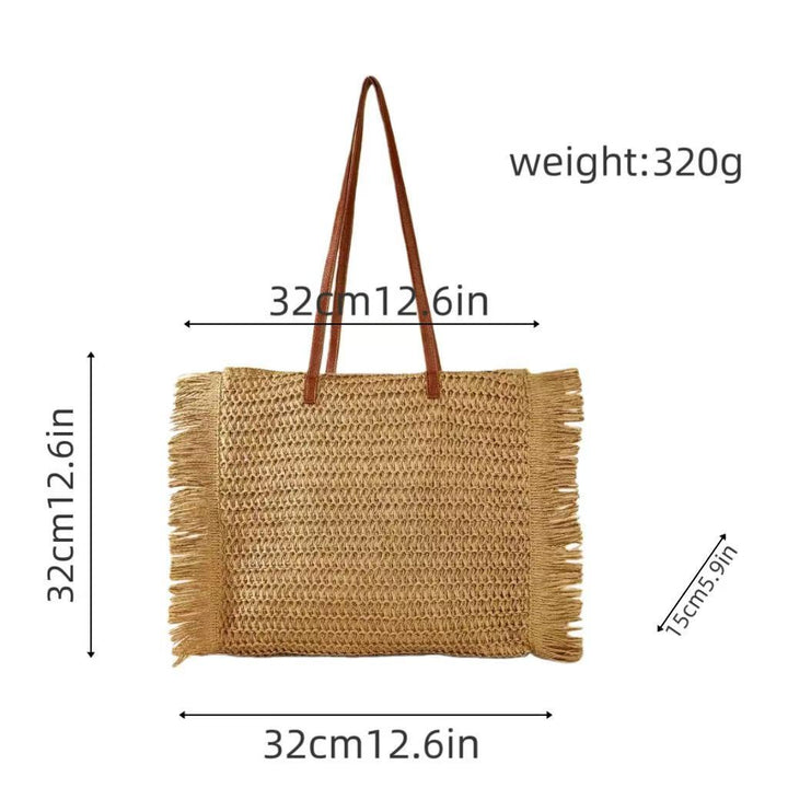 Elegant Raffia Handlebag Skanto