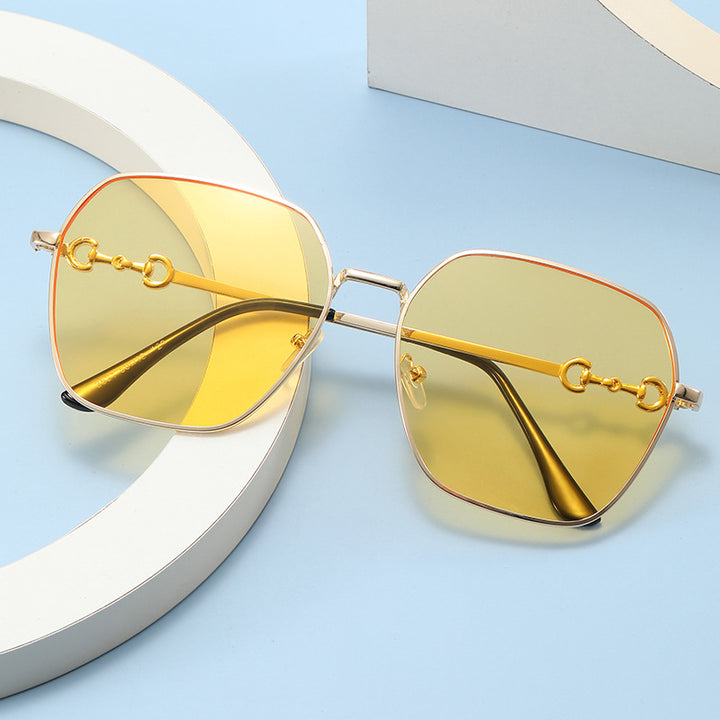 Dame geometrisk Oversized solbrille Skanto