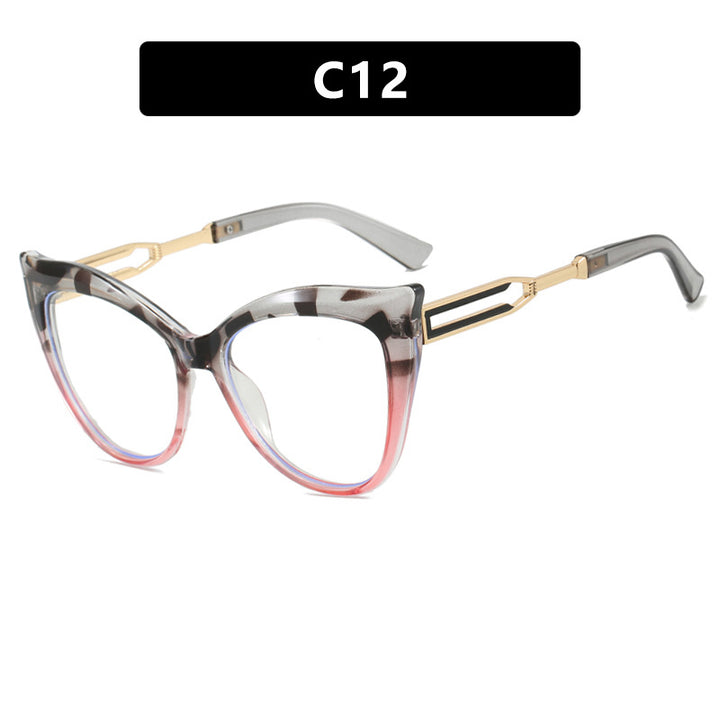 Women's cat-eye glasses with elegant metal frame Skanto