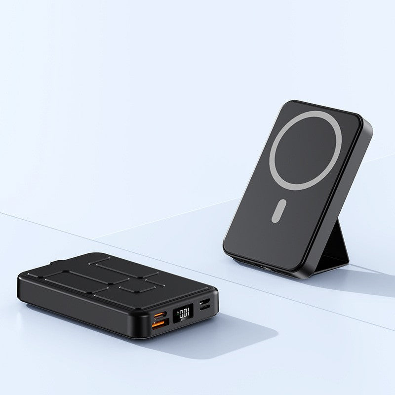 Bærbar Magsafe Powerbank med Integrert Stativ og Digital Skjerm Skanto
