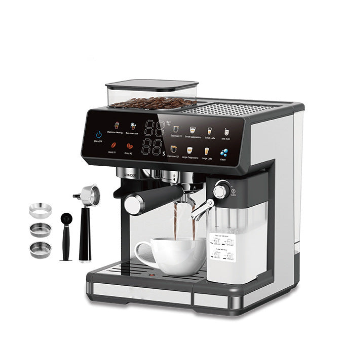Espressomaskin med integrert kvern, automatisk temperaturkontroll og programmerbare kaffestyrker Skanto