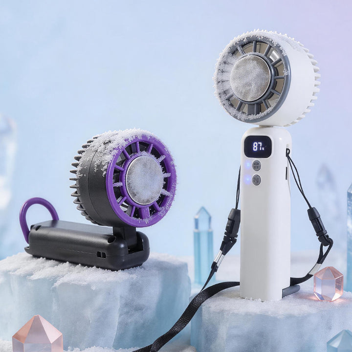 Damer multifunksjonell håndvifte med LED-skjerm og USB-laderfunksjon Skanto