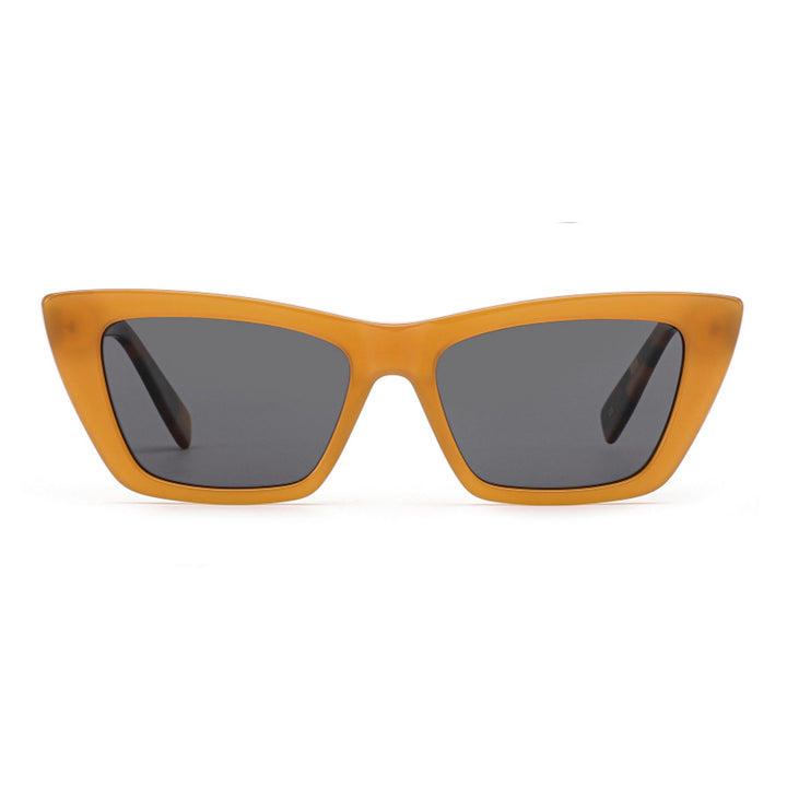 Dame solbrille i trendy, geometrisk design med høyverdig plastramme Skanto