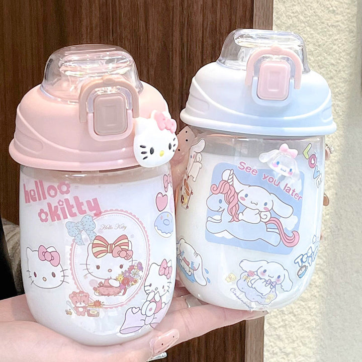 Damen verspielte Trinkflasche mit einzigartigem Sicherheitsverschluss Skanto