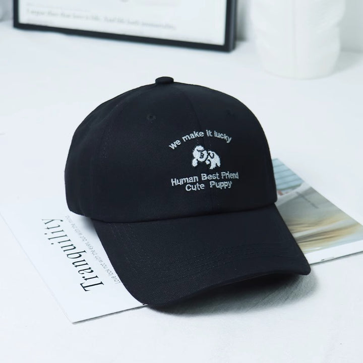 Kvinne Brodert Valpe-tema Baseball Cap Skanto