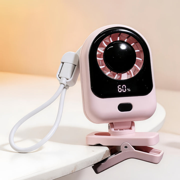 Kvinnenes bærbare bordvifte med LCD-skjerm og USB-ladeport Skanto