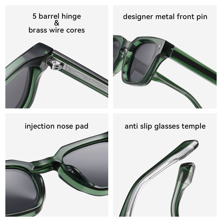 Dame moteriktig solbrille med firkantet ramme og gradientlinser Skanto