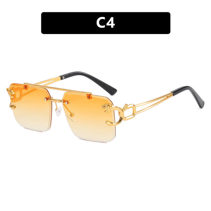 Dame kvadratisk solbrille med elegante dekorative detaljer Skanto