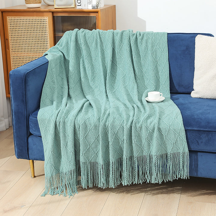 Damer cozy strikket teppe Skanto